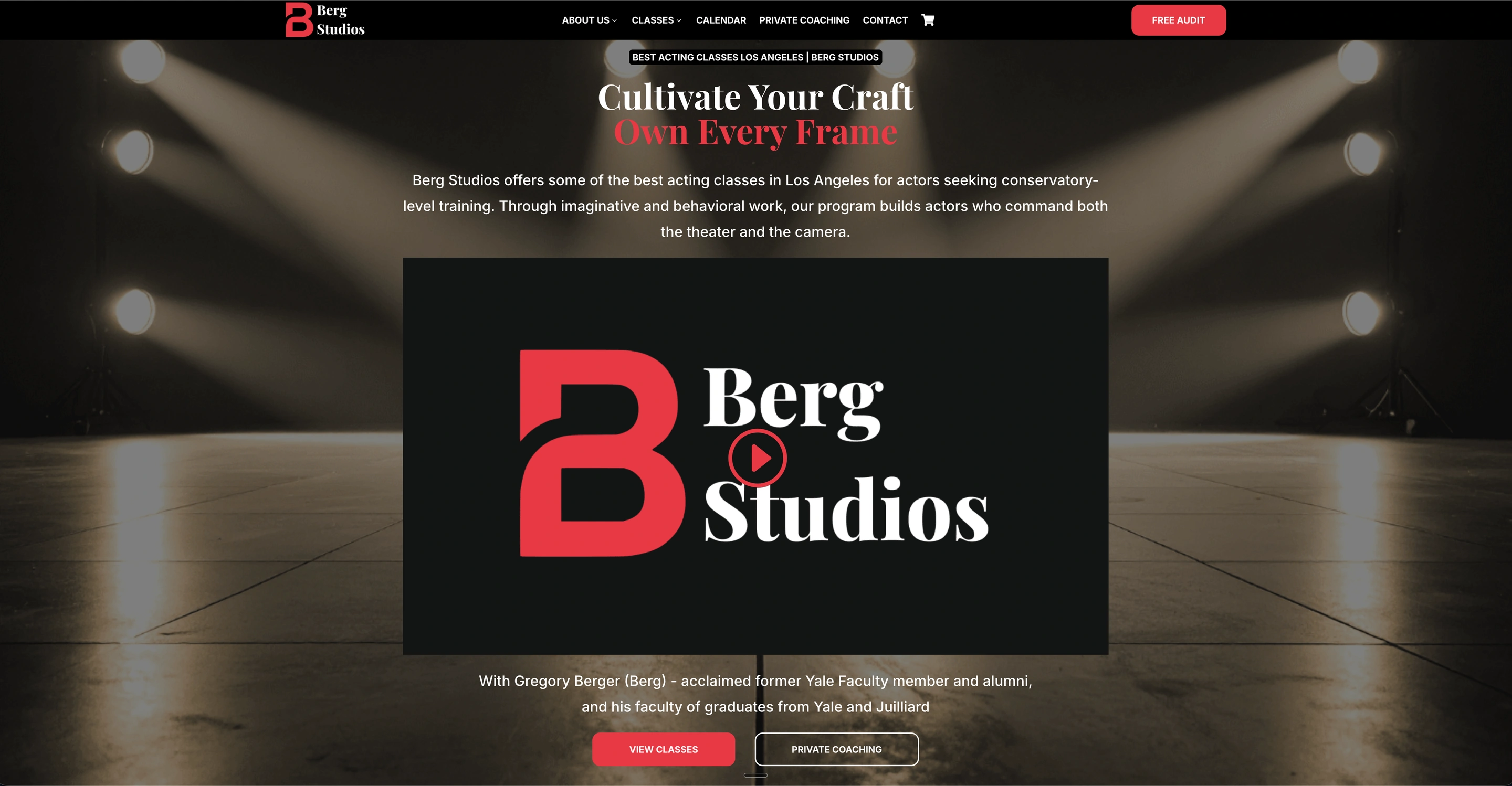 Berg Studios website